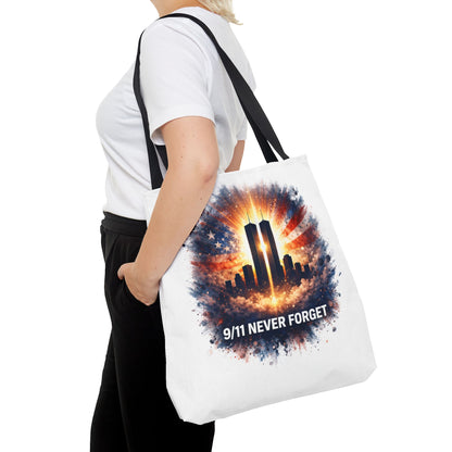 9/11 Never Forget Memorial Tote Bag — Twin Towers Tribute Tote