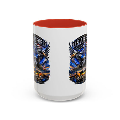 U.S. Air Force Eagle Coffee Mug — "Aim High" Accent 11/15oz