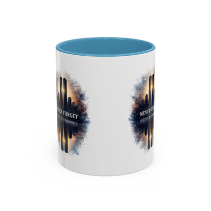 Never Forget 9/11 Memorial Accent Coffee Mug (11/15oz)