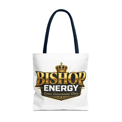 Bishop Energy Tote Bag — Gold Crown Logo Tote for Church Leaders & Faith Events