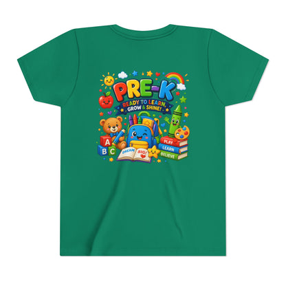 Pre-K Ready To Learn Kids T-Shirt — Colorful Preschool Back-to-School Tee