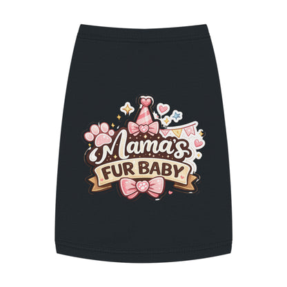 Mama's Fur Baby Pet Tank Top — Cute Paw & Bow Dog Shirt