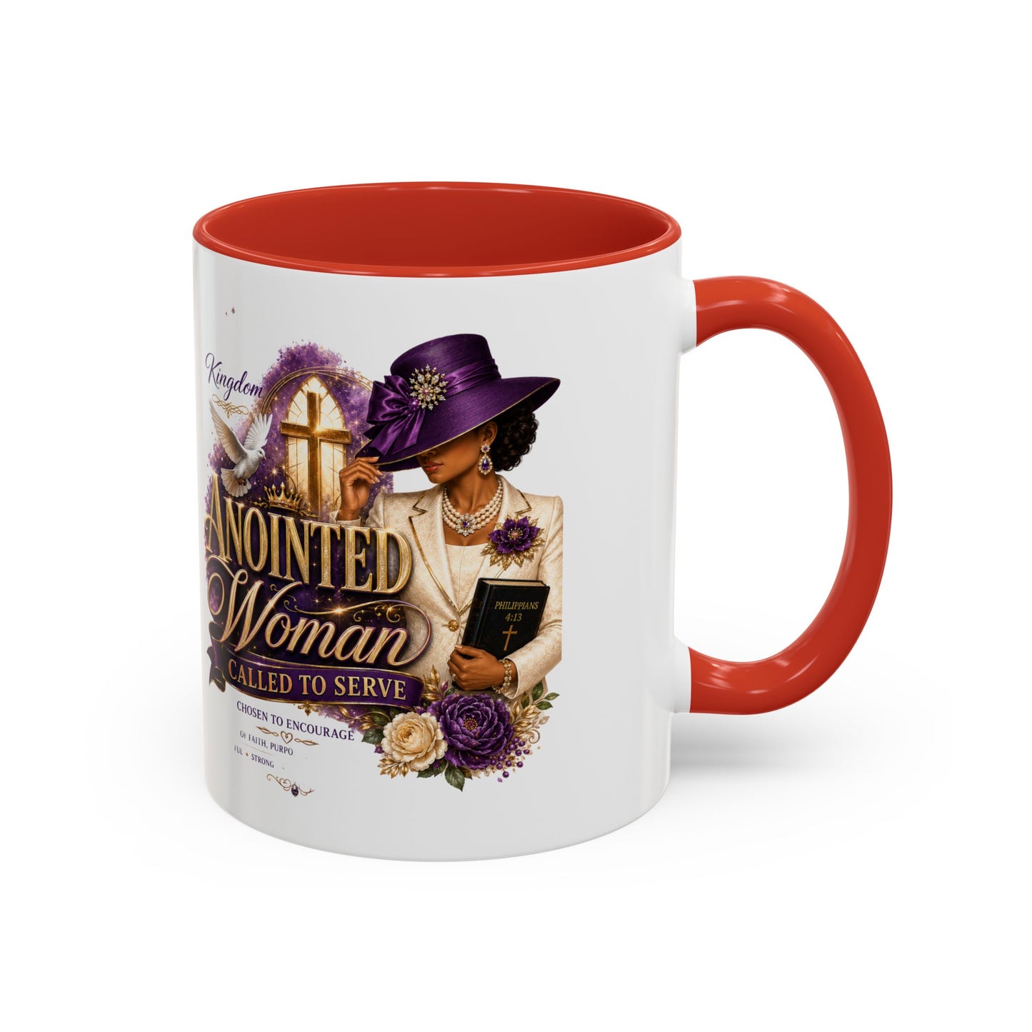 Anointed Woman Coffee Mug — Faithful, Called to Serve Accent Mug (11/15oz)