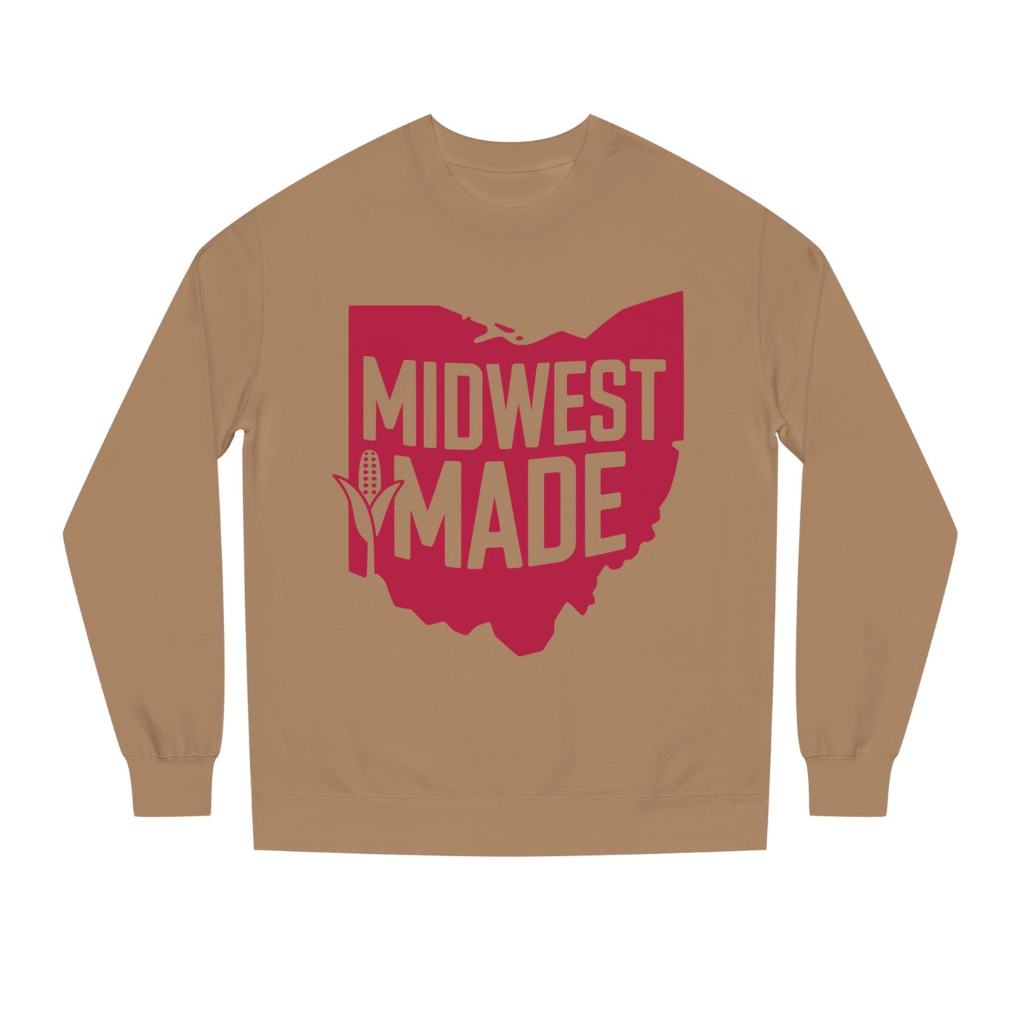 Midwest Made Sweatshirt — Ohio State Outline Corn Graphic Crewneck