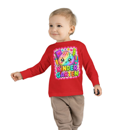 KinderGarten Cute Rainbow Character Toddler Long Sleeve Tee