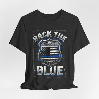 Back The Blue T-Shirt — Police Support Badge Tee