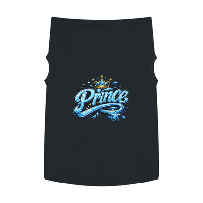 Prince Pet Tank Top — Blue Crown Graphic Dog Shirt