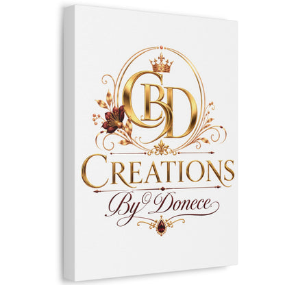 Canvas Wall Art – 'CBD Creations By Donece' Gold Logo Stretched Canvas