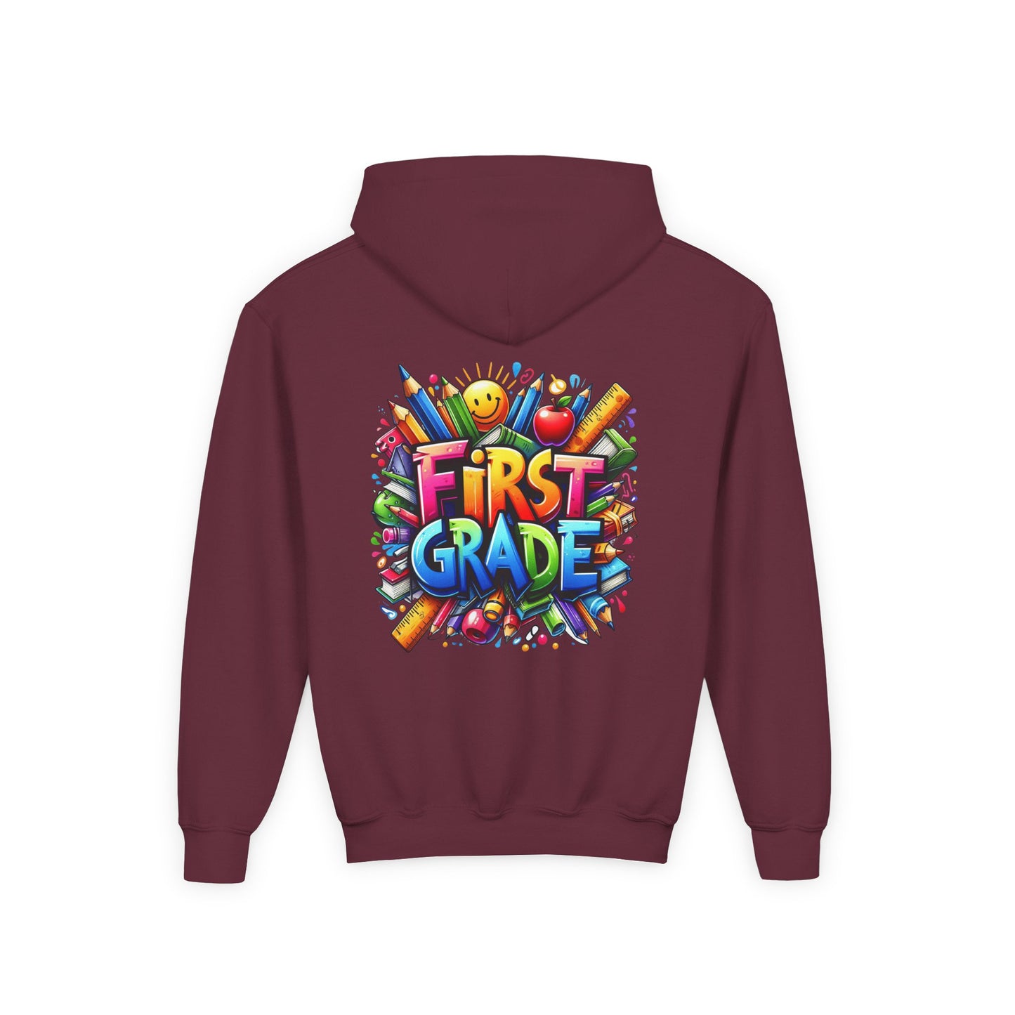 First Grade Kids Hoodie – Colorful Back-to-School Sweatshirt