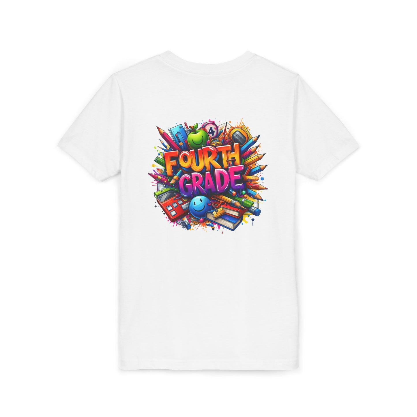 Fourth Grade Youth T‑Shirt – Colorful School Supplies Back to School Tee