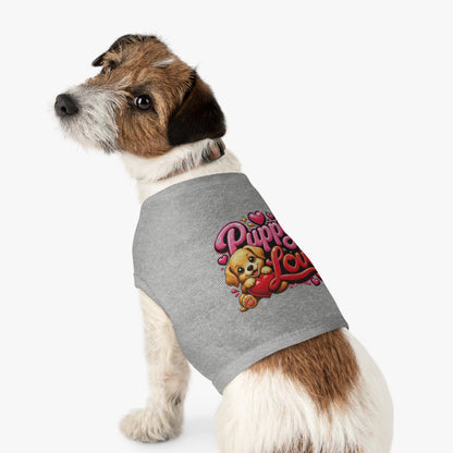 Puppy Love Pet Tank Top — Cute Puppy Heart Graphic Dog Shirt