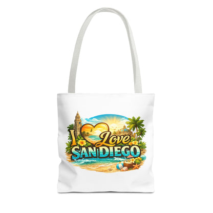 San Diego Tote Bag - "I Love San Diego" Beach City Souvenir