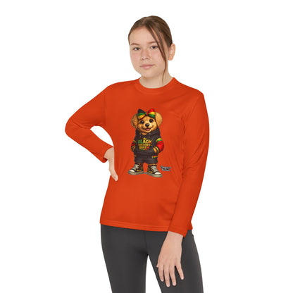 Youth Long Sleeve Tee — Rasta Bear 'Black History' Graphic