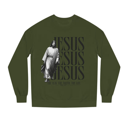 Jesus Crewneck Sweatshirt – The Way The Truth The Life Religious Pullover