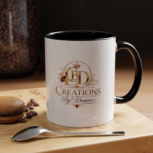 Accent Coffee Mug — Creations By Donece Logo Ceramic Mug (11/15 oz)