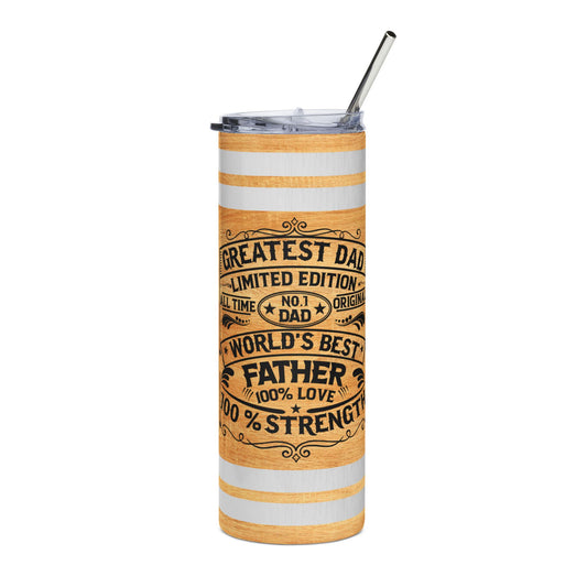 World’s Best Father 20oz Stainless Steel Tumbler – Greatest Dad Gift