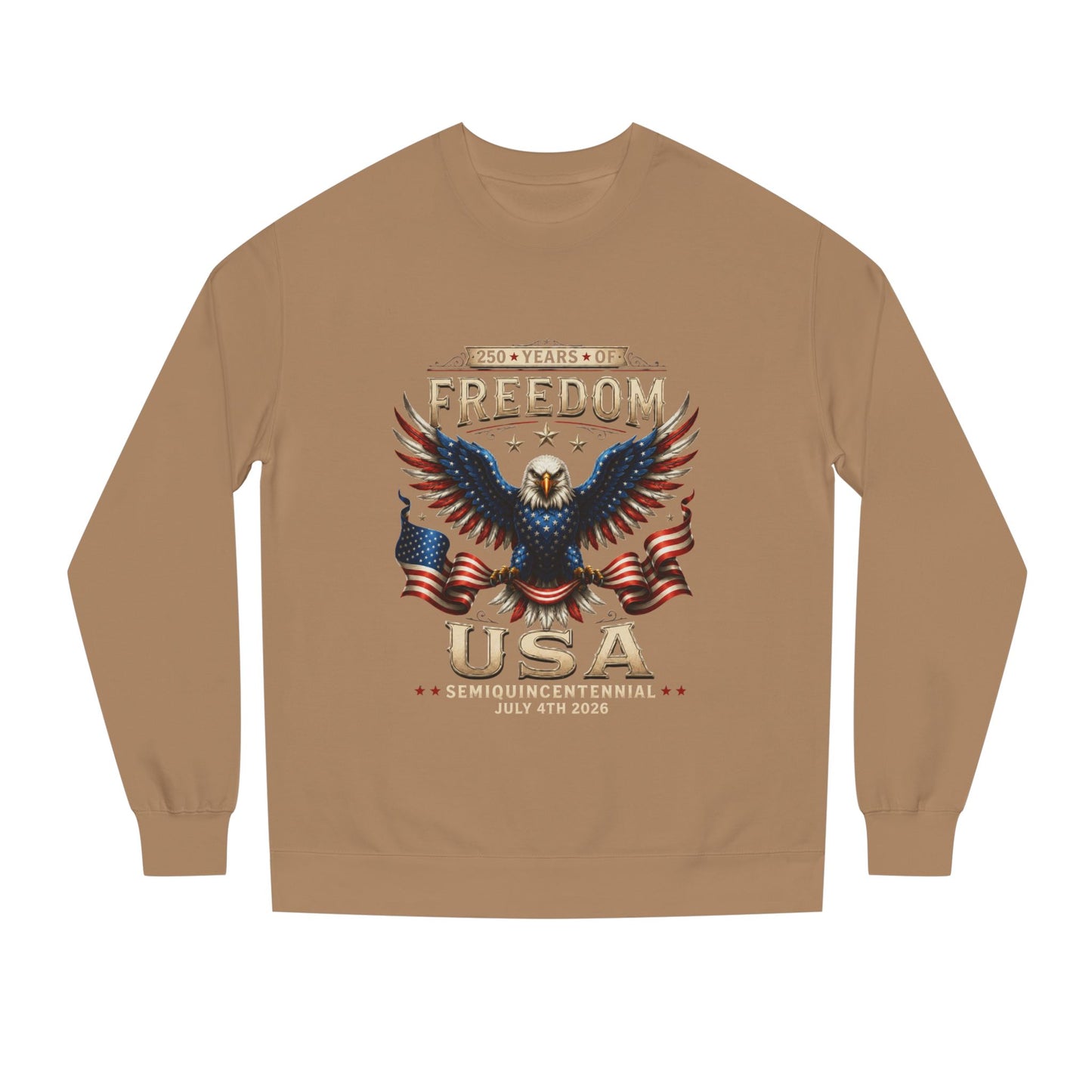 Freedom USA Eagle Sweatshirt — Patriotic 4th of July Crewneck