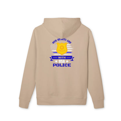 Police Support Hoodie — "Our Hearts Are With USA Police" Casual Pullover
