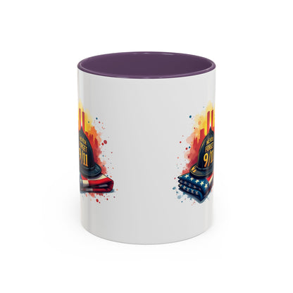 Never Forget 9/11 Memorial Accent Coffee Mug