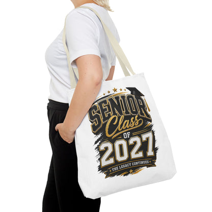 Senior Class of 2027 Tote Bag – Graduation Gift Tote with Cap Graphic