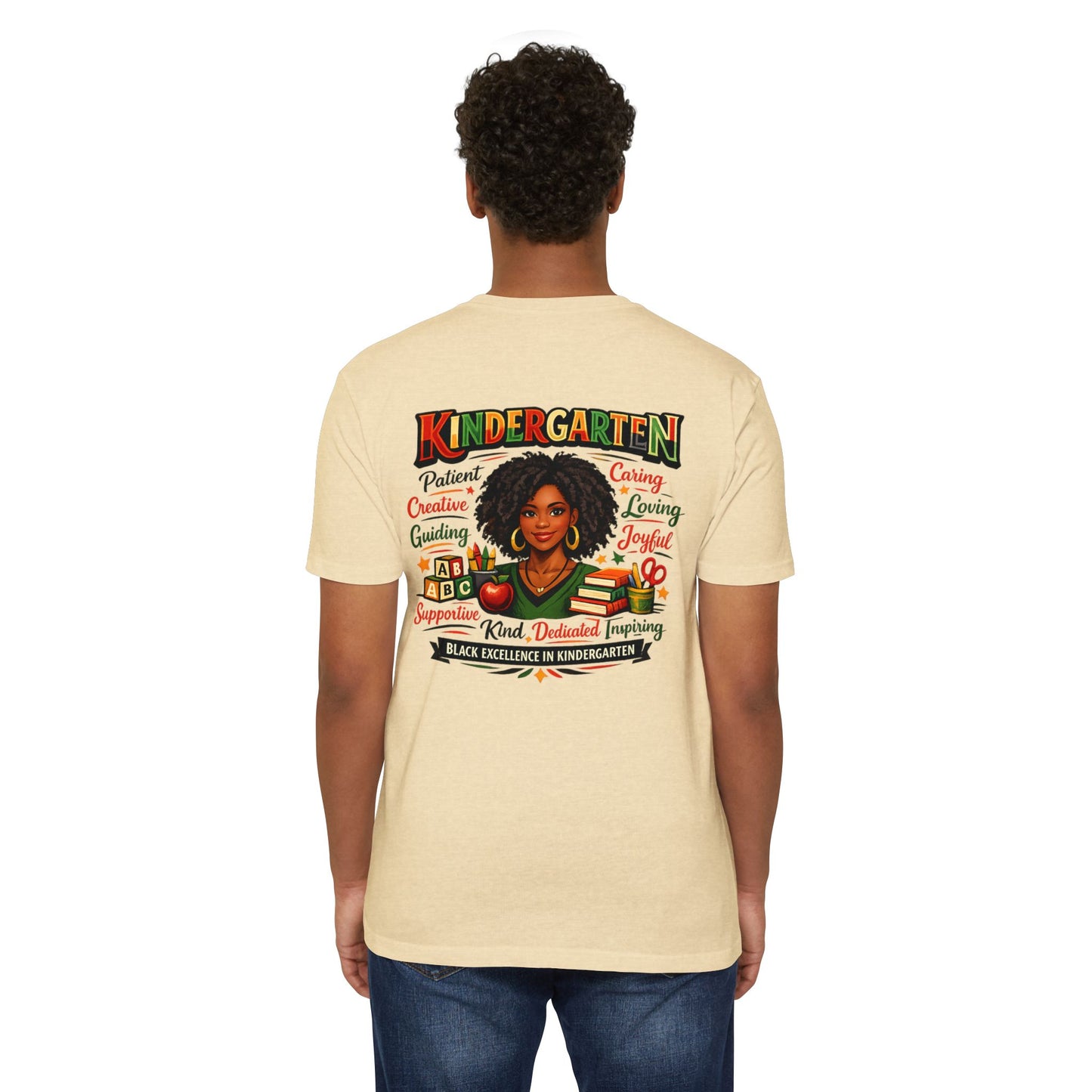 Kindergarten Teacher T-Shirt – Black Excellence in Kindergarten Design