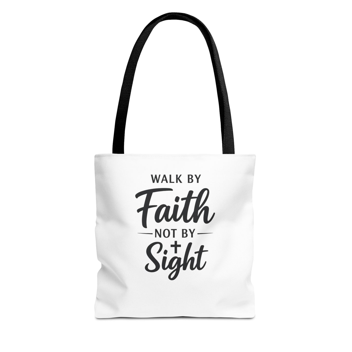 Faith Tote Bag — "Walk by Faith Not by Sight" Inspirational Canvas Tote