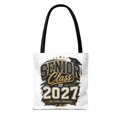 Senior Class of 2027 Tote Bag – Graduation Gift Tote with Cap Graphic