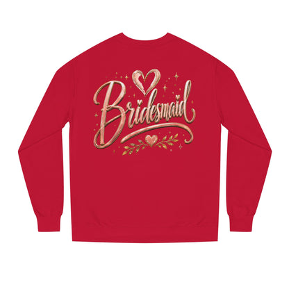 Bridesmaid Crewneck Sweatshirt — Rose Gold Script Bridesmaid Pullover
