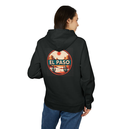 El Paso Desert Badge Hoodie — Retro Southwest Travel Pullover