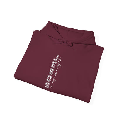 Jesus Vertical Script Hoodie