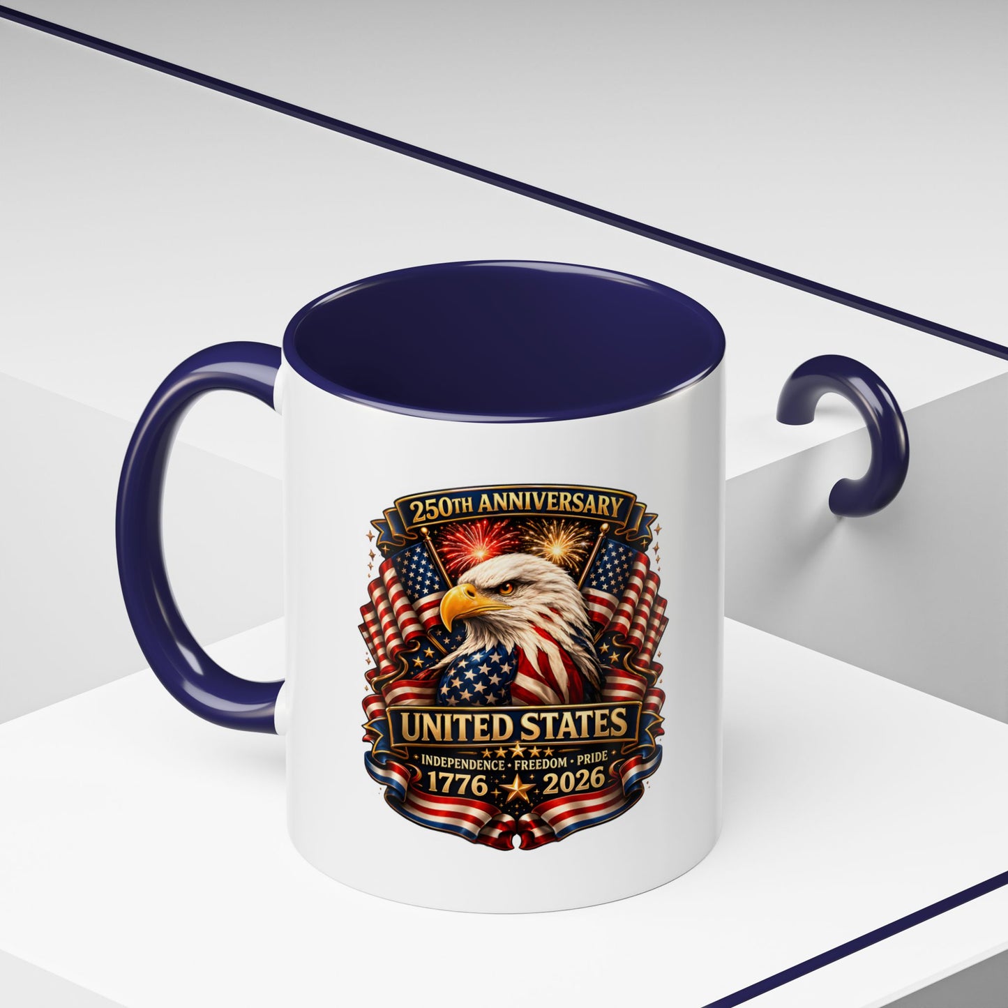 Patriotic Eagle Coffee Mug - United States 250th Anniversary 1776-2026