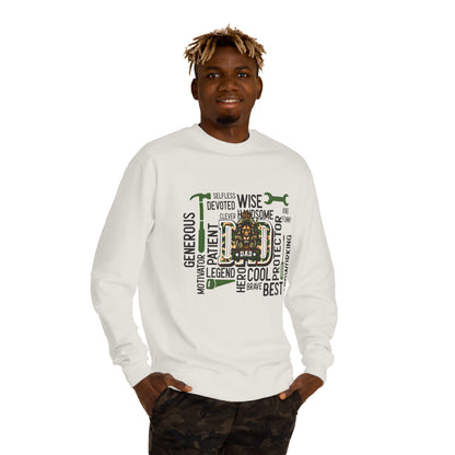 Dad Toolbox Word Cloud Sweatshirt — Father’s Day Mechanic Gift