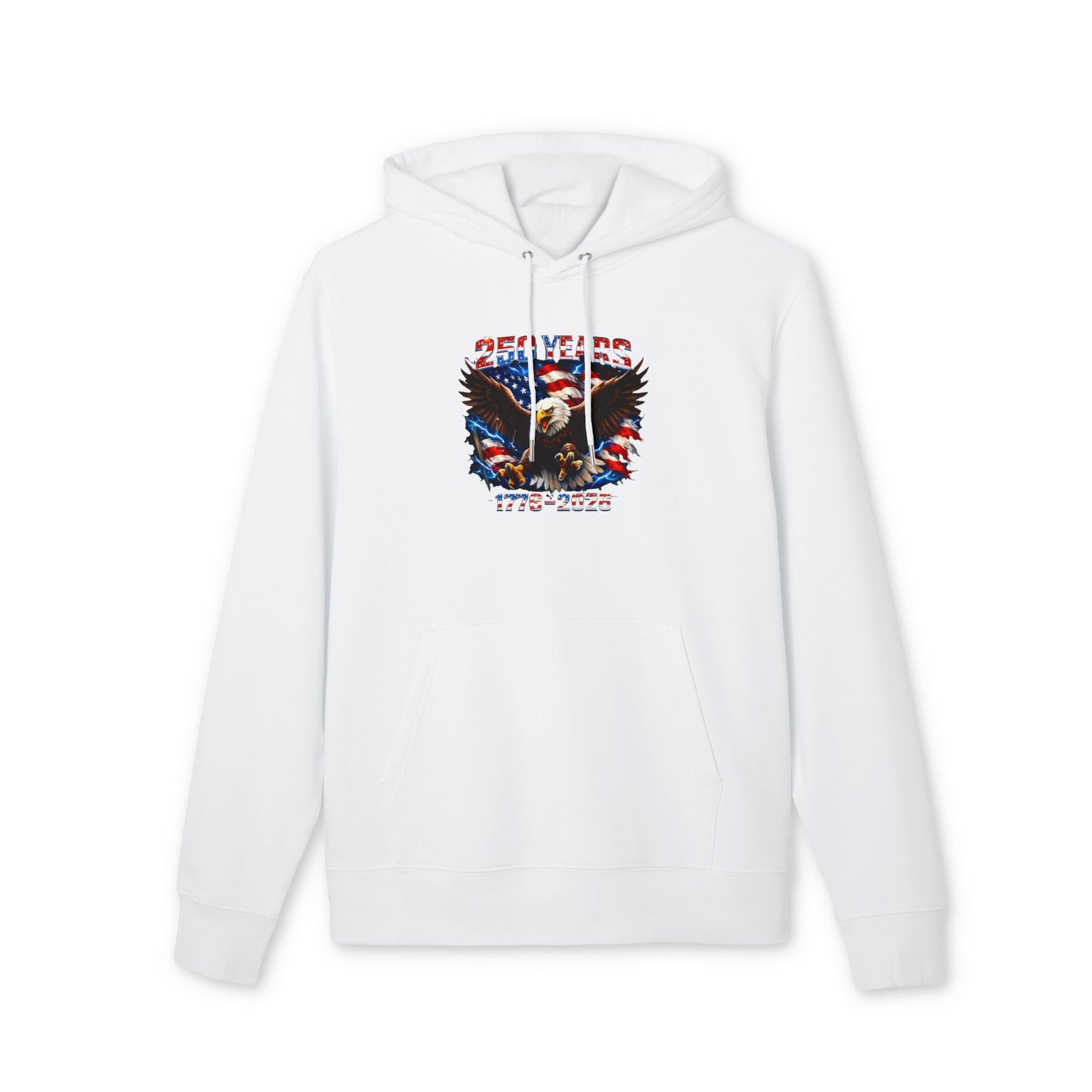 Patriotic Eagle Hoodie — '250 Years 1776–2026' American Flag Design