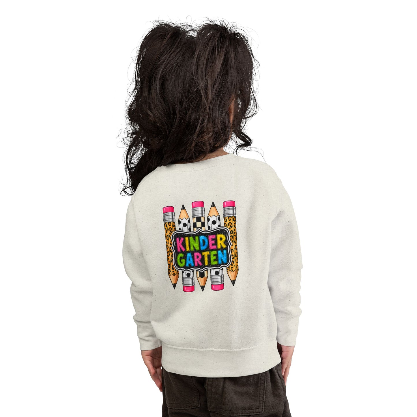 KinderGarten Leopard Pencil Toddler Sweatshirt