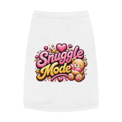 Snuggle Mode Pet Tank Top — Cute Teddy Heart Dog & Cat Shirt