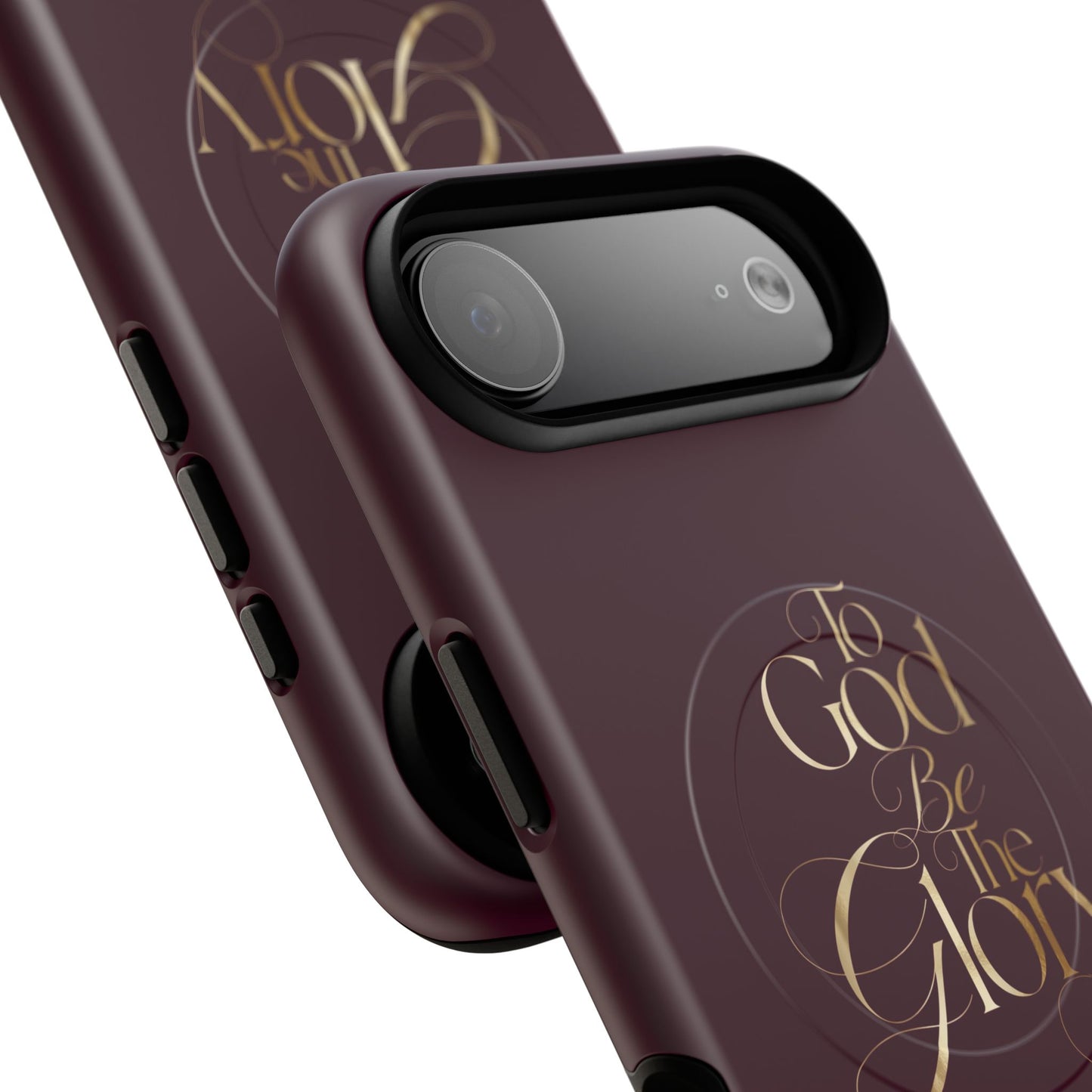 "To God Be The Glory" Tough Magnetic Phone Case — Burgundy Christian iPhone Cover