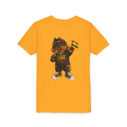Youth Tee — Kid Bear Black Lives Matter Rasta Flag Shirt