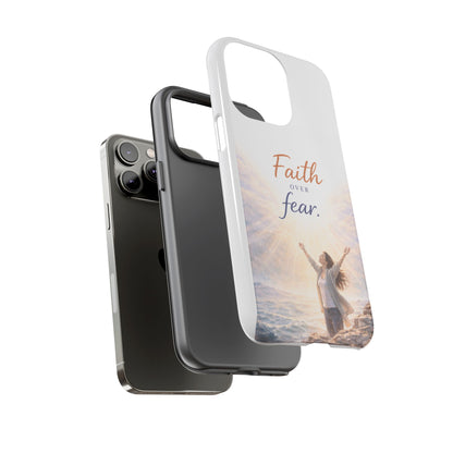 Faith Over Fear Phone Case — Inspirational Christian iPhone Cover