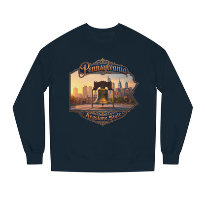Pennsylvania Keystone State Sweatshirt — Liberty Bell & City Skyline Crewneck