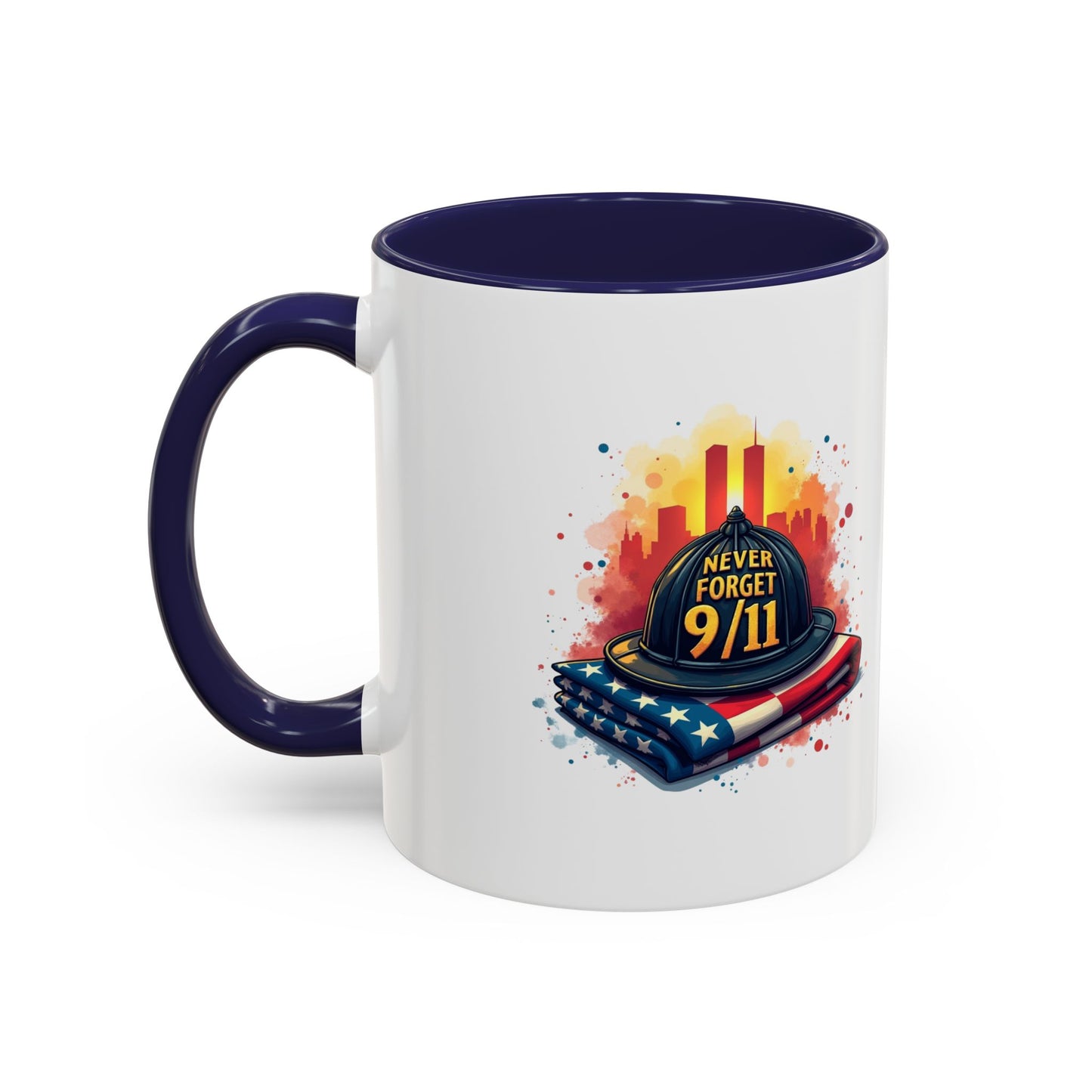 Never Forget 9/11 Memorial Accent Coffee Mug