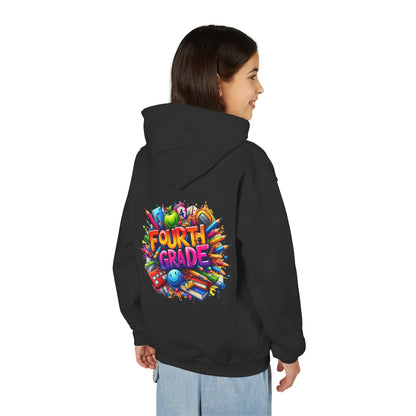Fourth Grade Youth Hoodie — Colorful Back-to-School Kids Sweatshirt