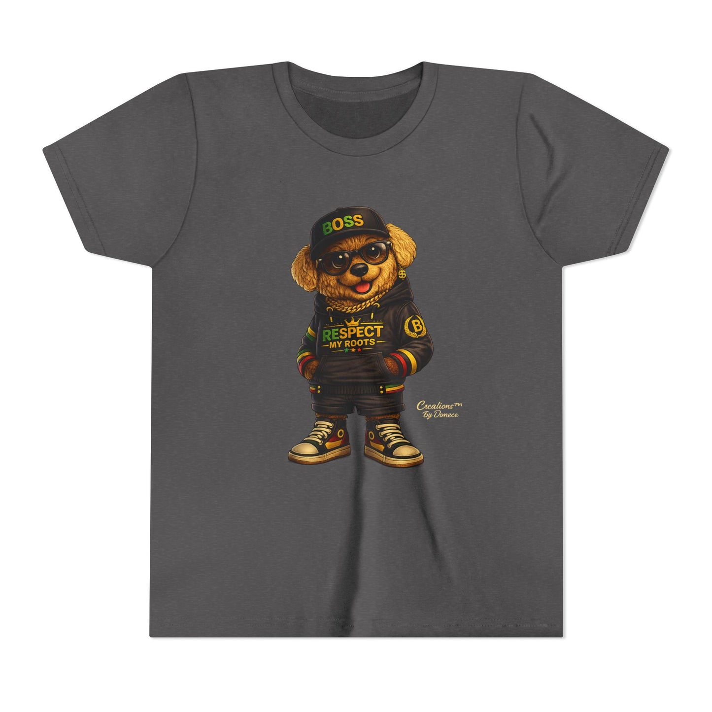 Kids Graphic Tee - 'Respect the Hustle' Teddy Bear Streetwear