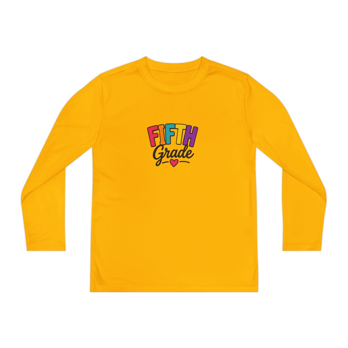 Fifth Grade Youth Long Sleeve Tee — Colorful Back-to-School Shirt