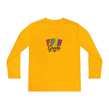 Fifth Grade Youth Long Sleeve Tee — Colorful Back-to-School Shirt