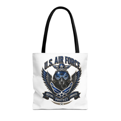 U.S. Air Force Emblem Tote Bag — Military Wings & Skull Design