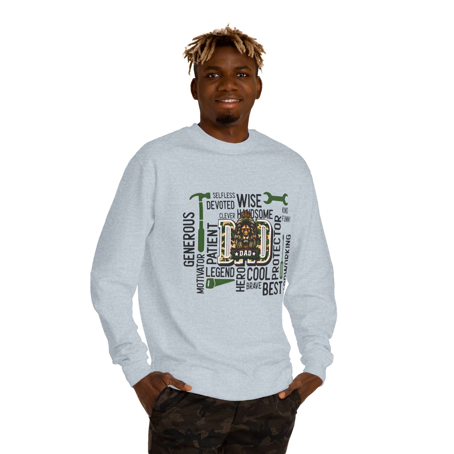 Dad Toolbox Word Cloud Sweatshirt — Father’s Day Mechanic Gift