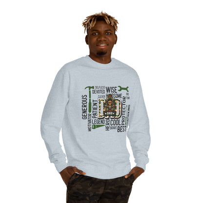 Dad Toolbox Word Cloud Sweatshirt — Father’s Day Mechanic Gift
