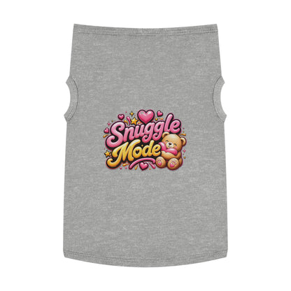 Snuggle Mode Pet Tank Top — Cute Teddy Heart Dog & Cat Shirt
