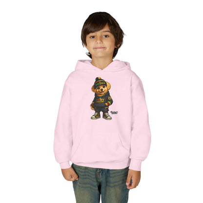 Kids Teddy Bear Hoodie — 'I Love My Culture' Streetwear Youth Sweatshirt