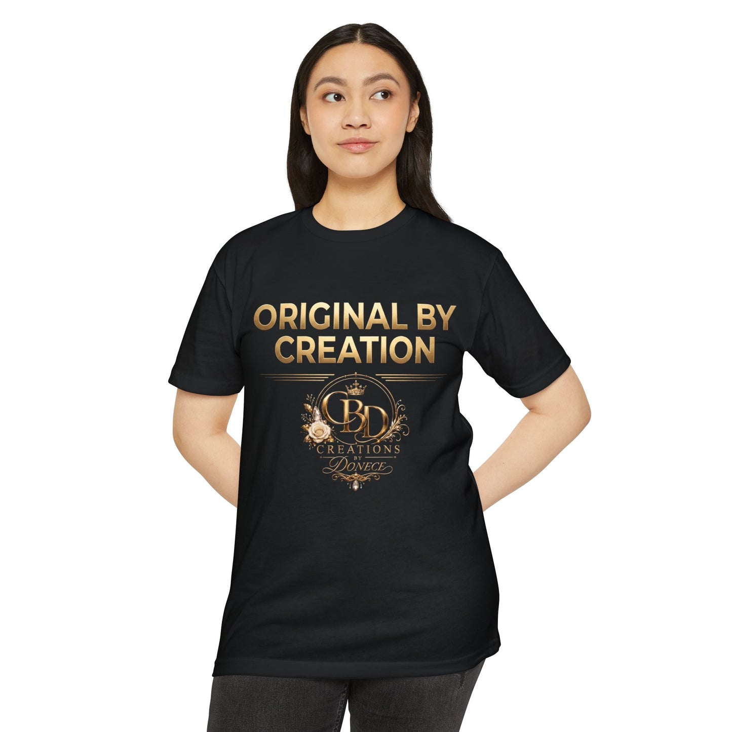 Original By Creation Logo T-Shirt — Gold Crest Designer Tee